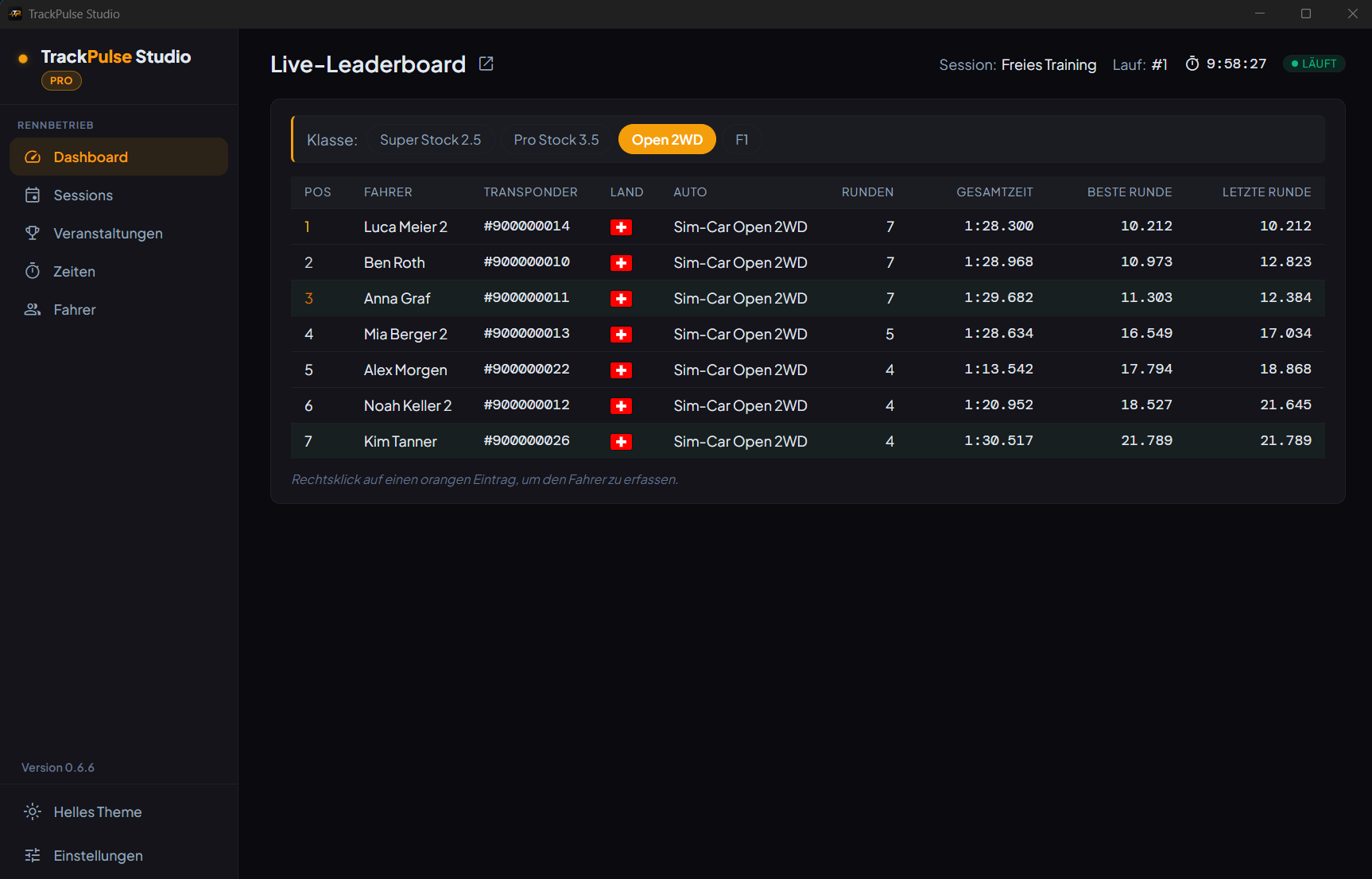 TrackPulse Studio Dashboard